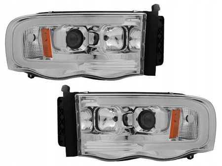 Lampy przednie Dodge Ram 02-06 tube light chrome