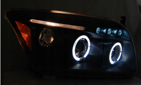 Reflektory Angel Eyes Black Do Dodge Caliber 06-12