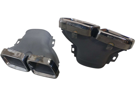 Końcówki tłumika wydechu Mercedes W213, GLC X253 czarne