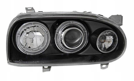 Reflektory przednie VW Golf III BLACK RINGI