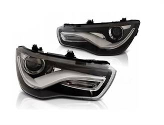 Lampy reflektory Audi A1 10-14 led drl black depo