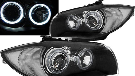 Lampy przednie BMW E87 E81 04-11 Ringi Led Black