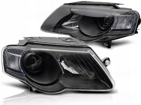 Lampy reflektory black do VW PASSAT B6 3C 05-10