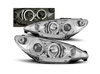 Reflektory przednie Peugeot 206 CHROM RINGI