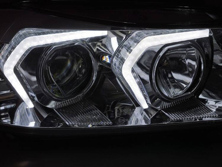Lampy przednie BMW E90/E91 05-08 chrome LED