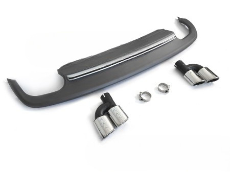 Dyfuzor S-STYLE Srebrny + Końcówki – Audi A5 8T/8F (2011-2016)