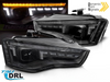 Reflektory lampy przednie LED czarne do Audi A5