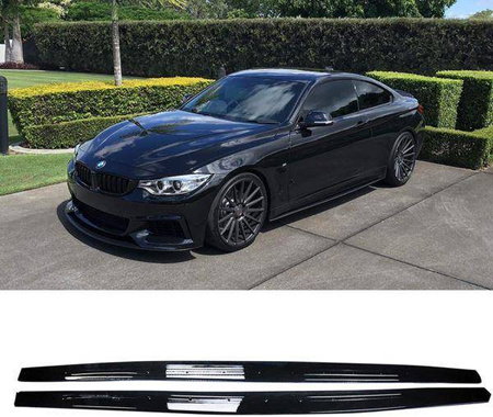 LISTWY POD PROGI BMW F32 F36 PERFORMANCE GLOSSY BL