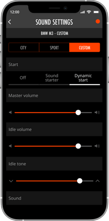 Aktywny wydech sterownik THOR Sound Booster aplikacja