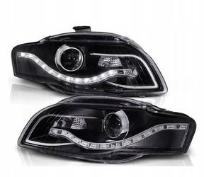 Lampy przednie reflektory Audi A4 B7 BLACK DAYLIGH