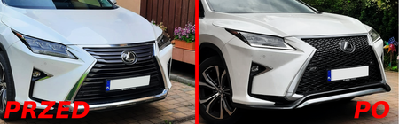 Grill dyfuzor spoiler sport Lexus rx iv 15-19