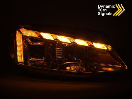 Lampy przednie do VW Golf 7 '17-'19 LED CHROME