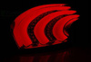 LAMPY DIODOWE PEUGEOT 208 12-15 RED SMOKE LED BAR