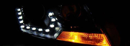 lampy reflektory VW Passat B7 10-14 led black