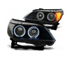 Reflektory Lampy przednie BMW E60/E61 BLACK RINGI