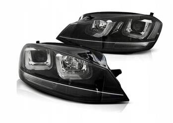 Lampy przednie Vw Golf VII 7 12-17 black led drl