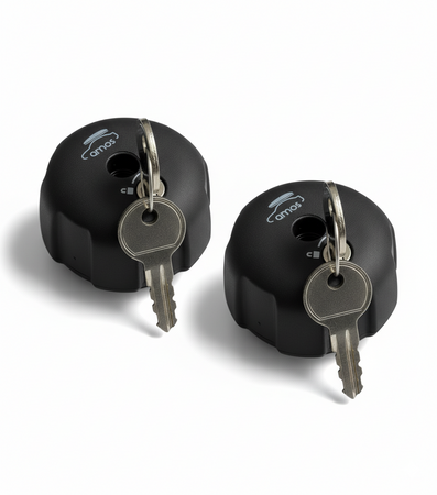 Zamykana gałka z zamkiem M8 do bagażnika rowerowego Amos / Peruzzo / Aguri – komplet 2 szt.