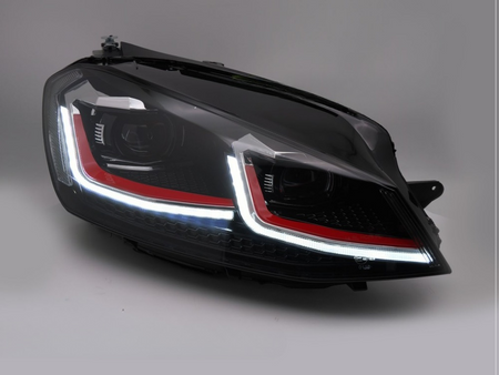 LAMPY PRZEDNIE REFLEKTORY HEADLIGHTS FULL LED RED SEQ DRL VW GOLF VII 