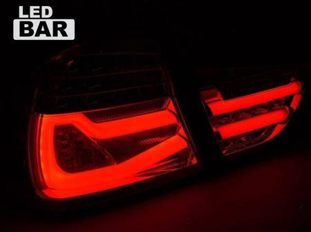 Lampy diodowe red white LED do BMW E90 09-11 LCI