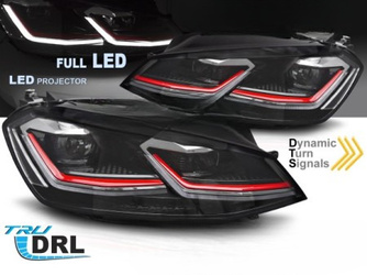 Reflektory Lampy przednie LED z Dynamicznym Kierunkowskazem do VW Golf VII
