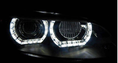 Lampy reflektory Bmw E92 black DRL XENON