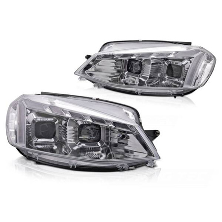 Lampy przednie VW Golf 7 17-19 LED drl seq chrome