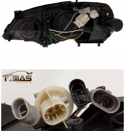 Lampy przednie reflektory Opel Astra G Black Clear