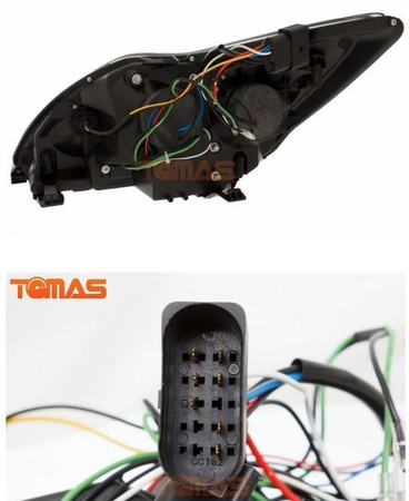 Lampy przednie reflektory Ford Focus II FL LED Bla