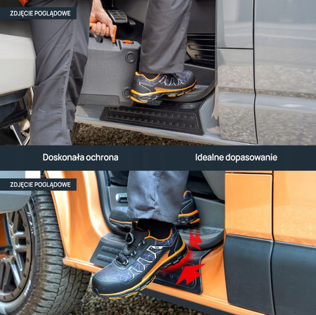 Nakładki ochronne na progi listwy progowe do CITROEN JUMPY 2007-2016 | ABS