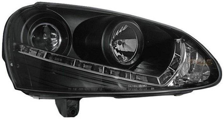 Reflektory przednie VW Golf V BLACK DAYLIGHT