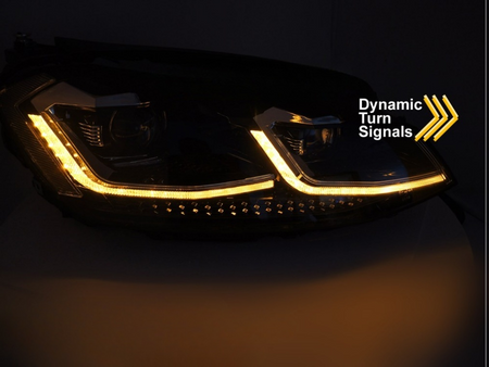 LAMPY PRZEDNIE REFLEKTORY SILVER LED SEQ DRL VW GOLF VII