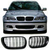 GRILL NERKI BMW E46 01-05 DOUBLE CZARNY POŁYSK
