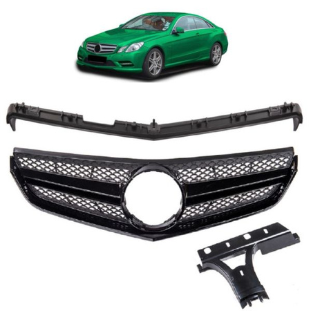 GRILL MERCEDES C-CLASS C207 A207 09-13 GLOSS BLACK