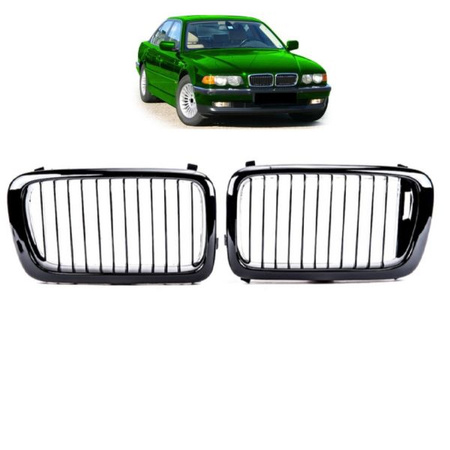 GRILL BMW 7 E38 94-99 SINGLE LINE GLOSS BLACK