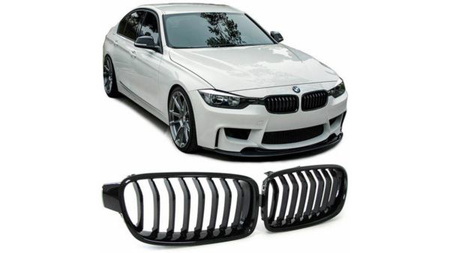 GRILL BMW F30 F31 11-18 GLOSS BLACK SINGLE LINE