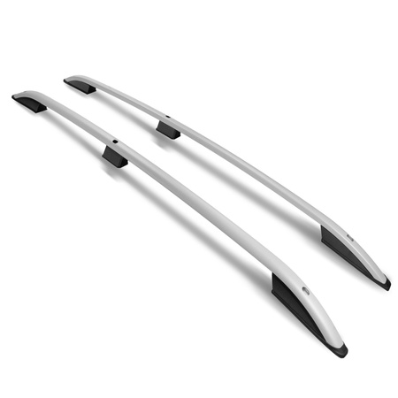 Relingi dachowe Peugeot Partner II B9 | X L1 2008-2018 Srebrny SHORT