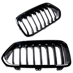 GRILL BMW X2 F39  2017-2023 SIBGLE LINE GLOSS BLAC