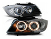 Reflektory przednie BMW E90/E91 BLACK RINGI