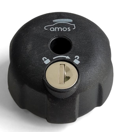 Zamykana gałka z zamkiem M8 do bagażnika rowerowego Amos / Peruzzo / Aguri – komplet 1 szt.