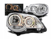 Reflektory przednie VW Polo 9N3 CHROM RINGI
