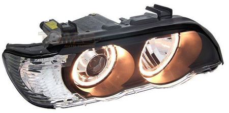 Reflektory lampy przednie BMW X5 ringi xenon d2s