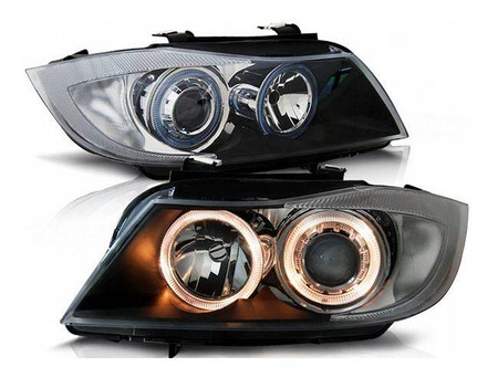 Reflektory przednie BMW E90/E91 BLACK RINGI