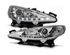 Lampy Peugeot 207 06-12 Chrome led + silniczki