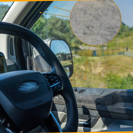 Moskitiery szyb drzwi przednich Volkswagen Transporter VI T6.1 2019-2023