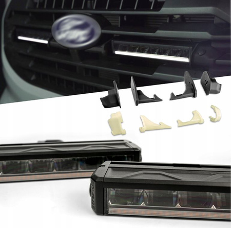 LED BAR Zestaw lamp oświetlenie LED w grill do FORD TRANSIT CUSTOM 2023-