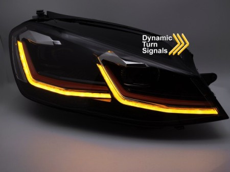 Reflektory Lampy przednie LED z Dynamicznym Kierunkowskazem do VW Golf VII