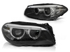 Lampy przednie F10 F11 10-13 RINGI LED DRL BLACK X