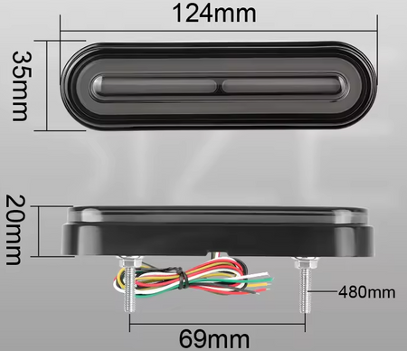 Lampa LED 12V tylna motocykla