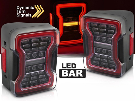 Lampy tylne diodowe Chrysler Jeep Wrangler JK 07-18 LED black