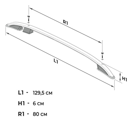 Relingi dachowe Fiat Fullback I 502 | KT0T | KJ/KK/KL 2016-2020 Srebrny